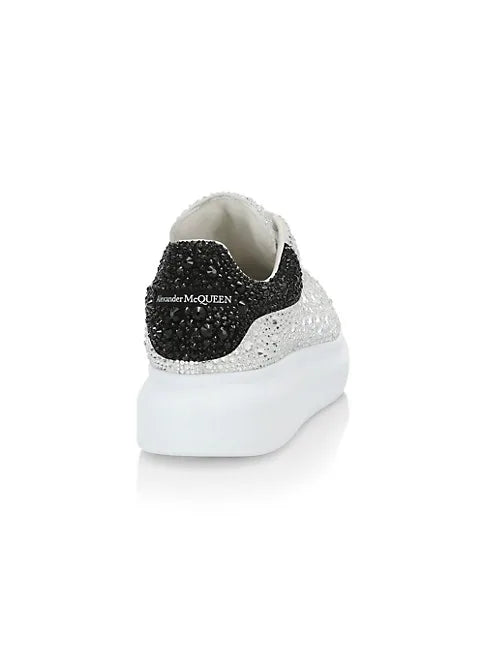 Alexander McQueen: Black Patent Oversized Sneakers