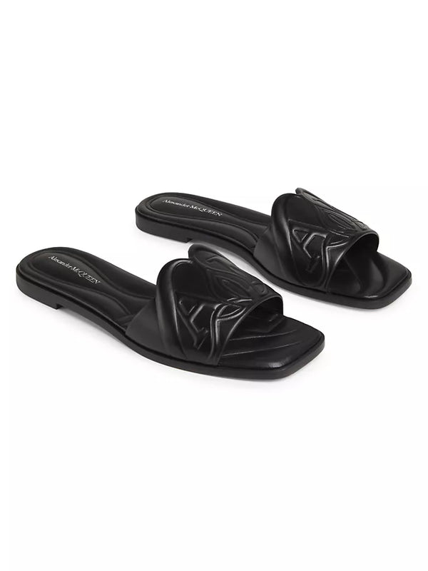 サンダル ALEXANDER MCQUEEN BLACK LEATHER SANDALS 24370901_54381141_600.jpg