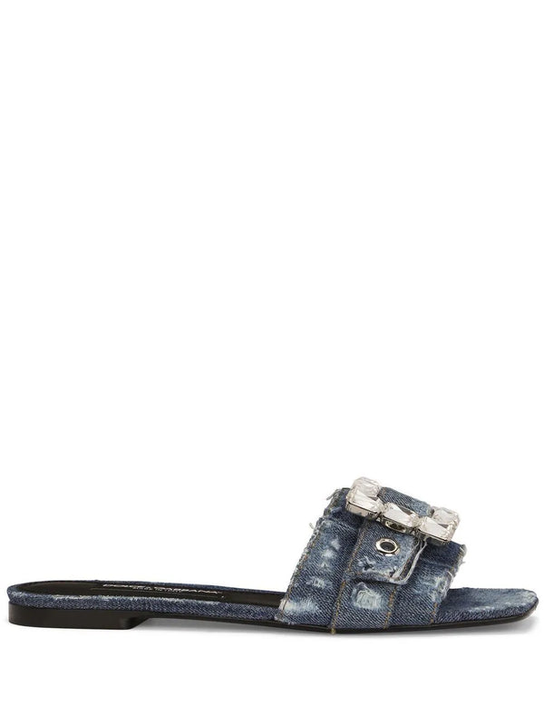 Dolce & Gabbana Embellished Denim Sandal - Joseph Dolce & Gabbana Embellished Denim Sandal - Joseph