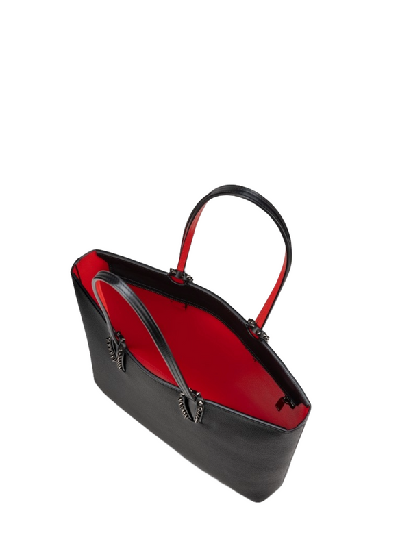 【Christian Louboutin】GRAINED LEATHER CABATA●3255086B078BL Cabata - Tote bag - Grained calf leather - Black - Christian