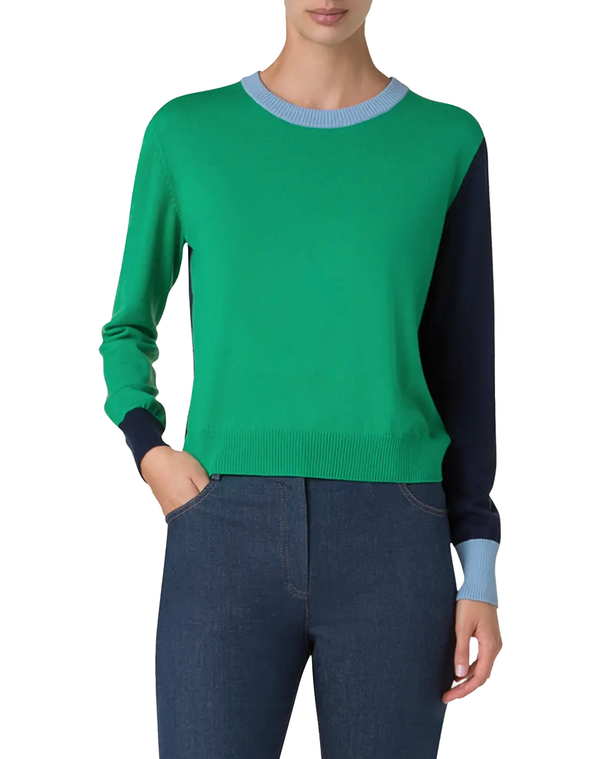 AKRIS punto Colorblock Wool Sweater - Joseph