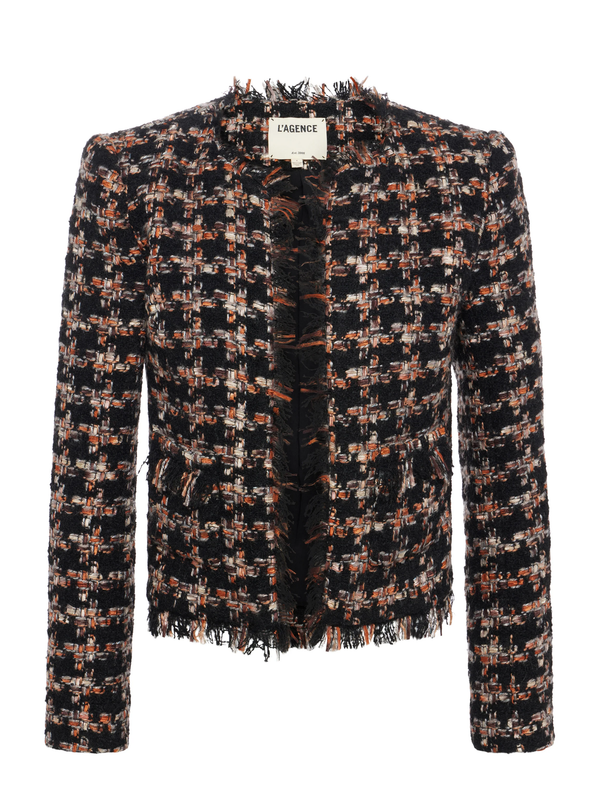 Ameri　LADY LIKE PRINT TWEEDS JACKET Ameri LADY LIKE PRINT TWEEDS JACKET（Buy Black & White