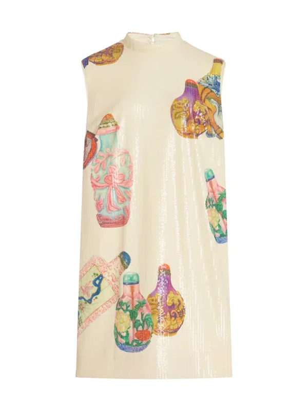 alemais chesca midi dress ALEMAIS Chesca Sequin Sleeveless Mini Shift Dress