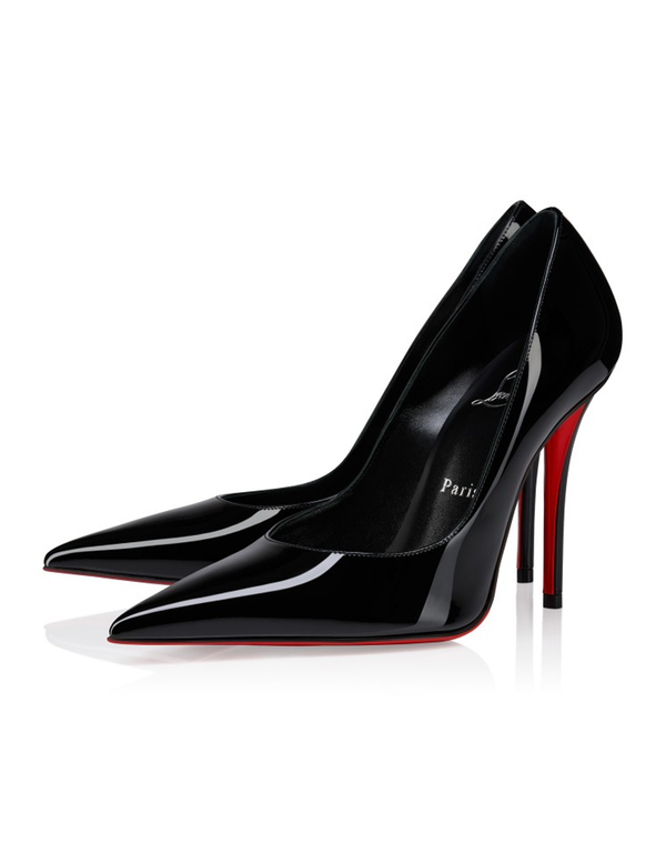 【Christian Louboutin】Miss Janeダブルストラップパンプス 黒 Miss Jane Sandal - 85 mm Sandals - Lamb nappa leather