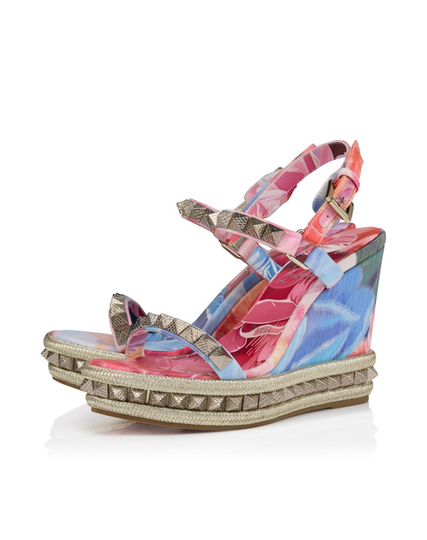 Christian Louboutinフリルレース サンダル Christian Louboutin Pyra Clou Espadrille - Joseph
