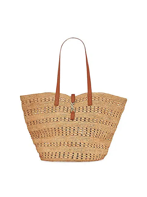 Saint Laurent Panier Medium Raffia Bag