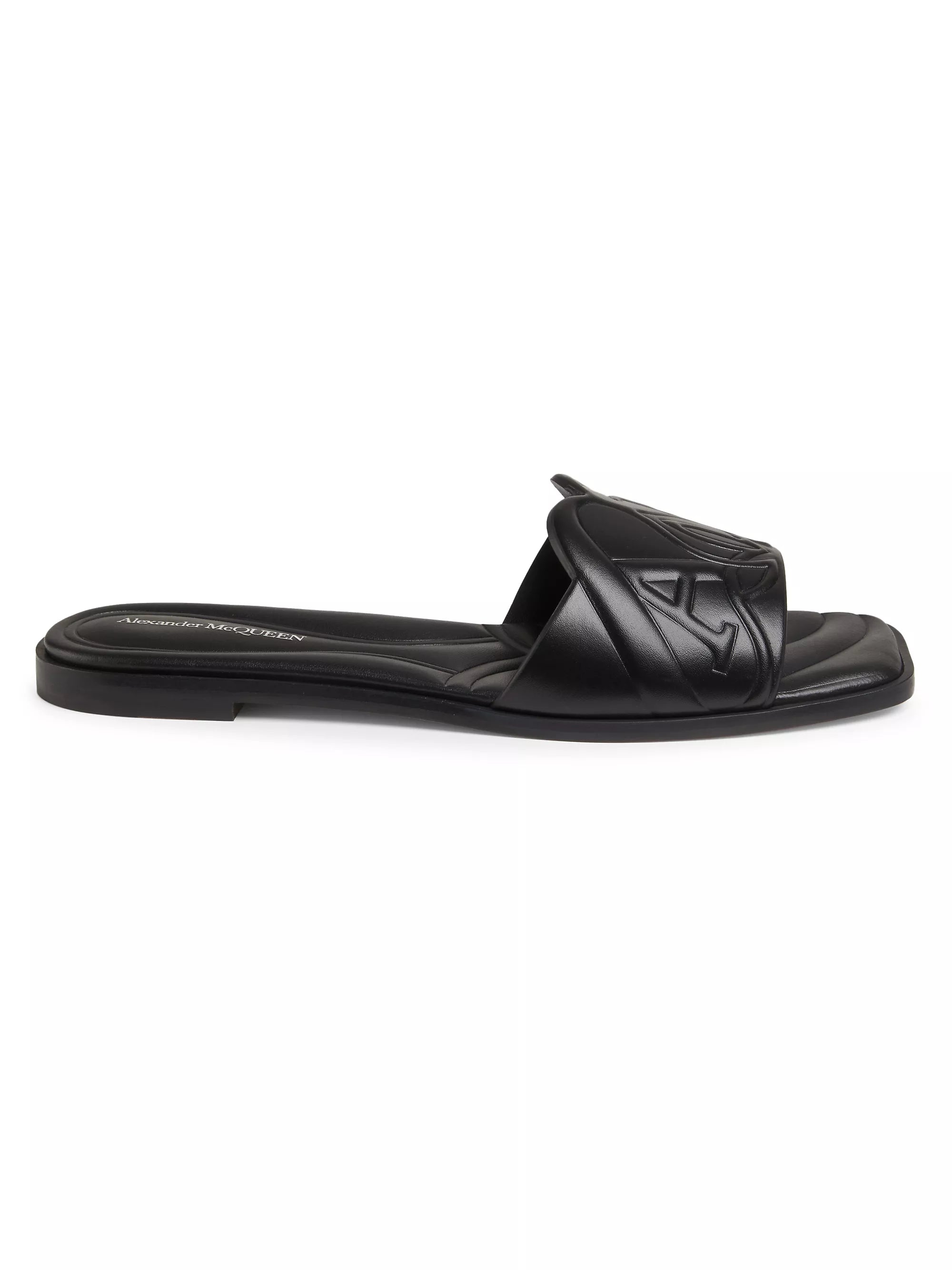 サンダル・ミュール alexander mcqueen Alexander McQueen Sandals Black ALEXANDER MCQUEEN Slide Sandals in Black | Size 38 – More