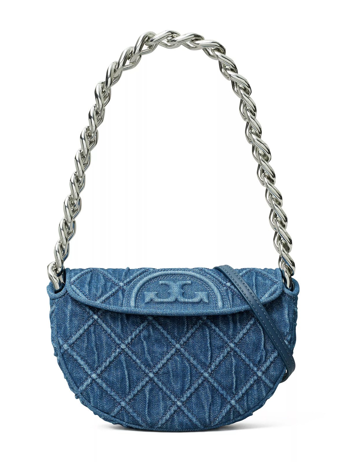 Tory Burch Mini Crescent Denim Bag