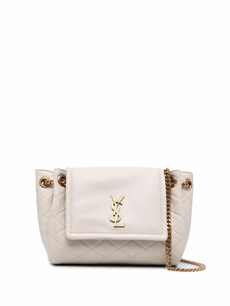 【SAINT LAURENT】Nolitaマトラッセレザー ミニショルダーバッグ SAINT LAURENT Nolita mini matelassé leather shoulder bag