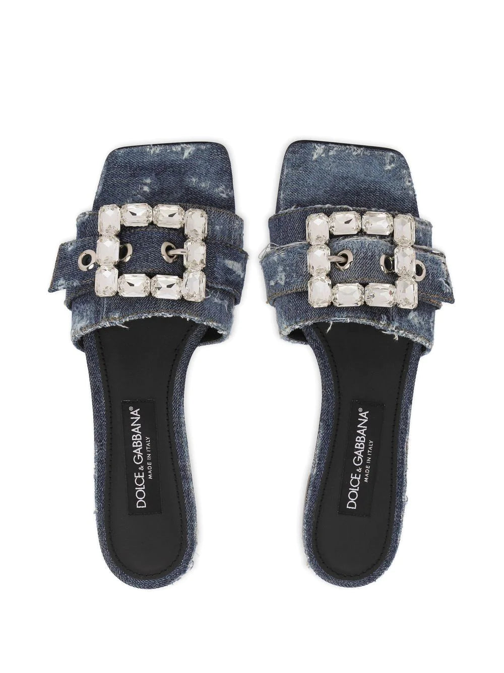 Dolce &amp; Gabbana Embellished Denim Sandal