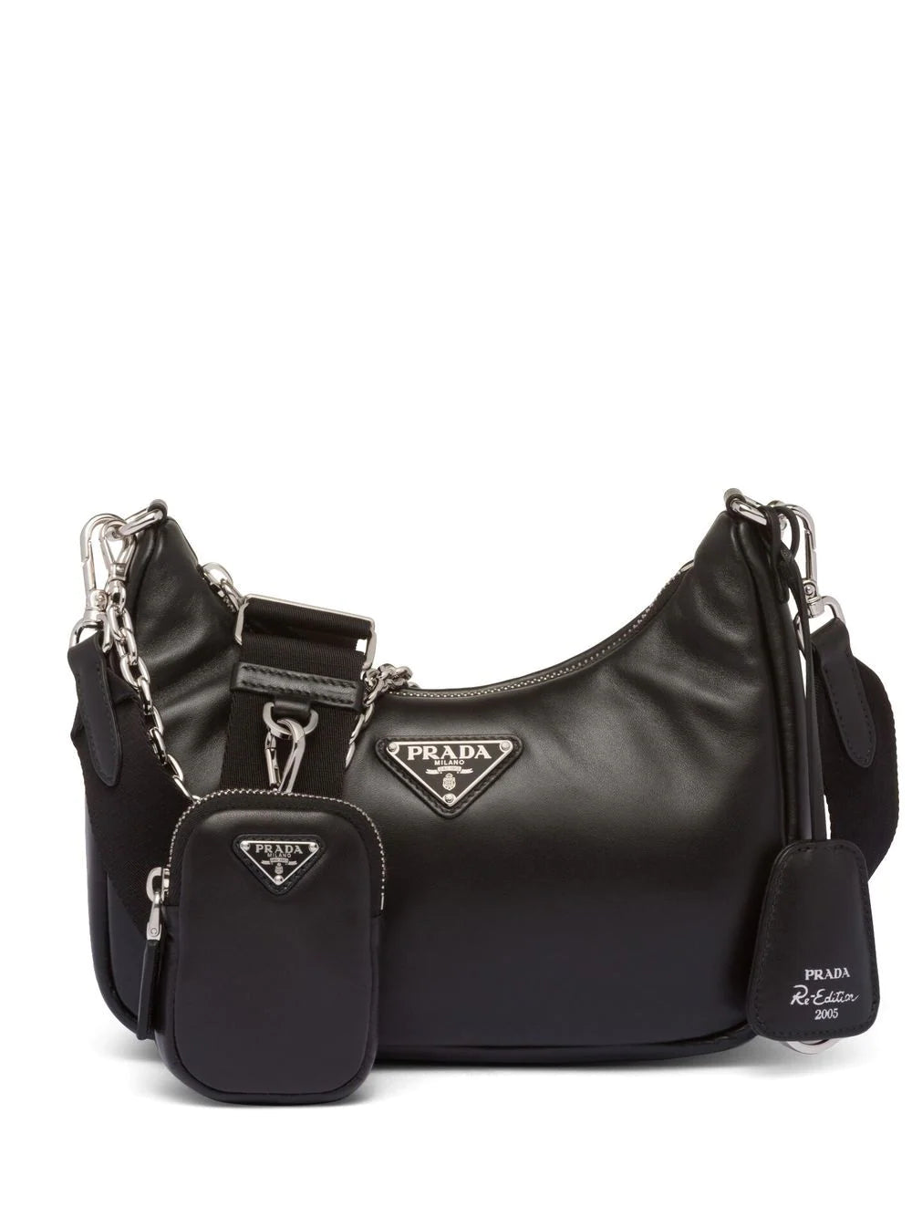 Prada black sales nylon shoulder bag