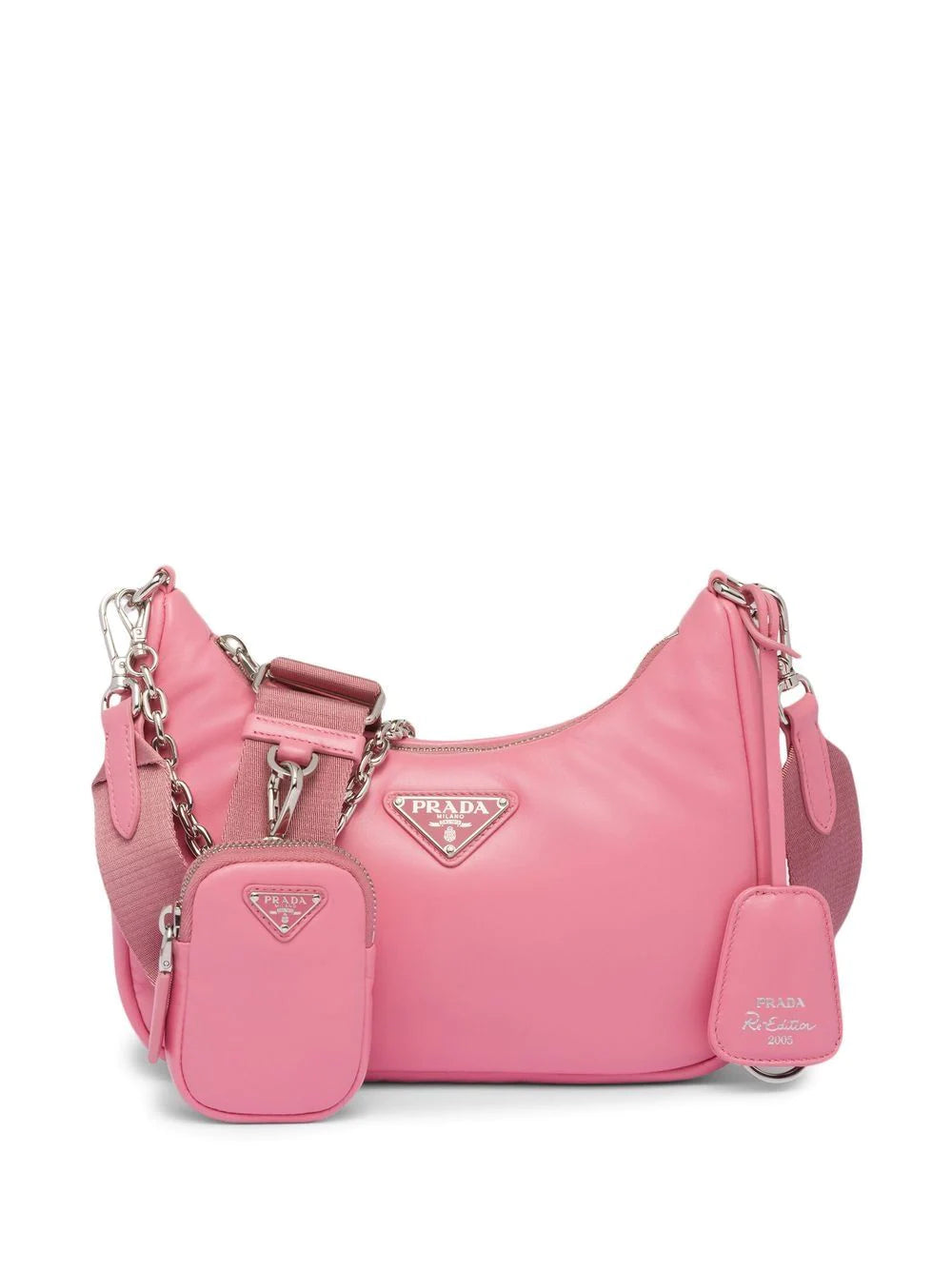 Prada logo-plaque shoulder bag - Green