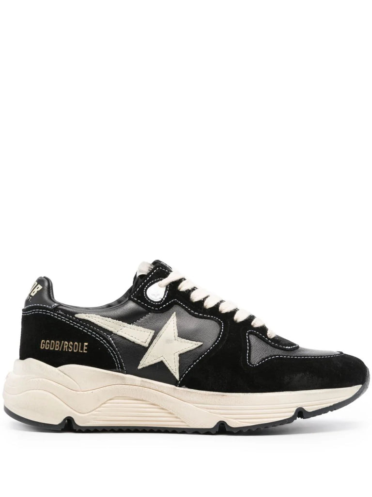 【GOLDEN 】RUNNING SNEAKERS Running Sole LTD in mesh with leather star and glitter heel tab