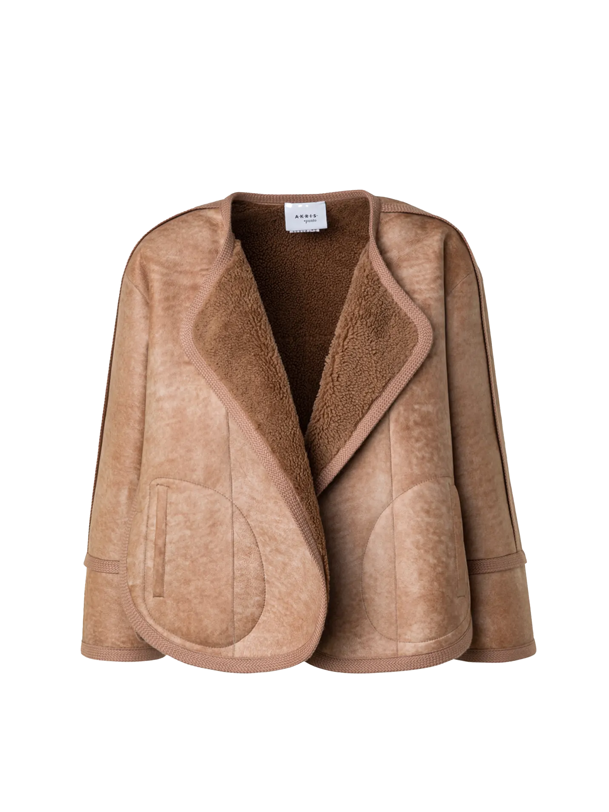 Akris Punto Reversible Lamb Shearling Short Jacket - Joseph Akris Punto Reversible Lamb Shearling Short Jacket - Joseph
