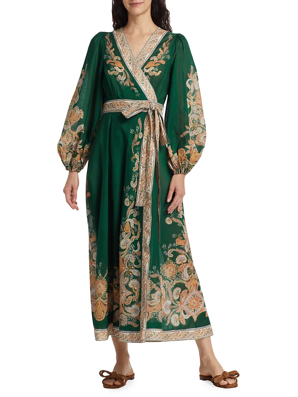 Zimmermann Devi Wrap Midi Dress