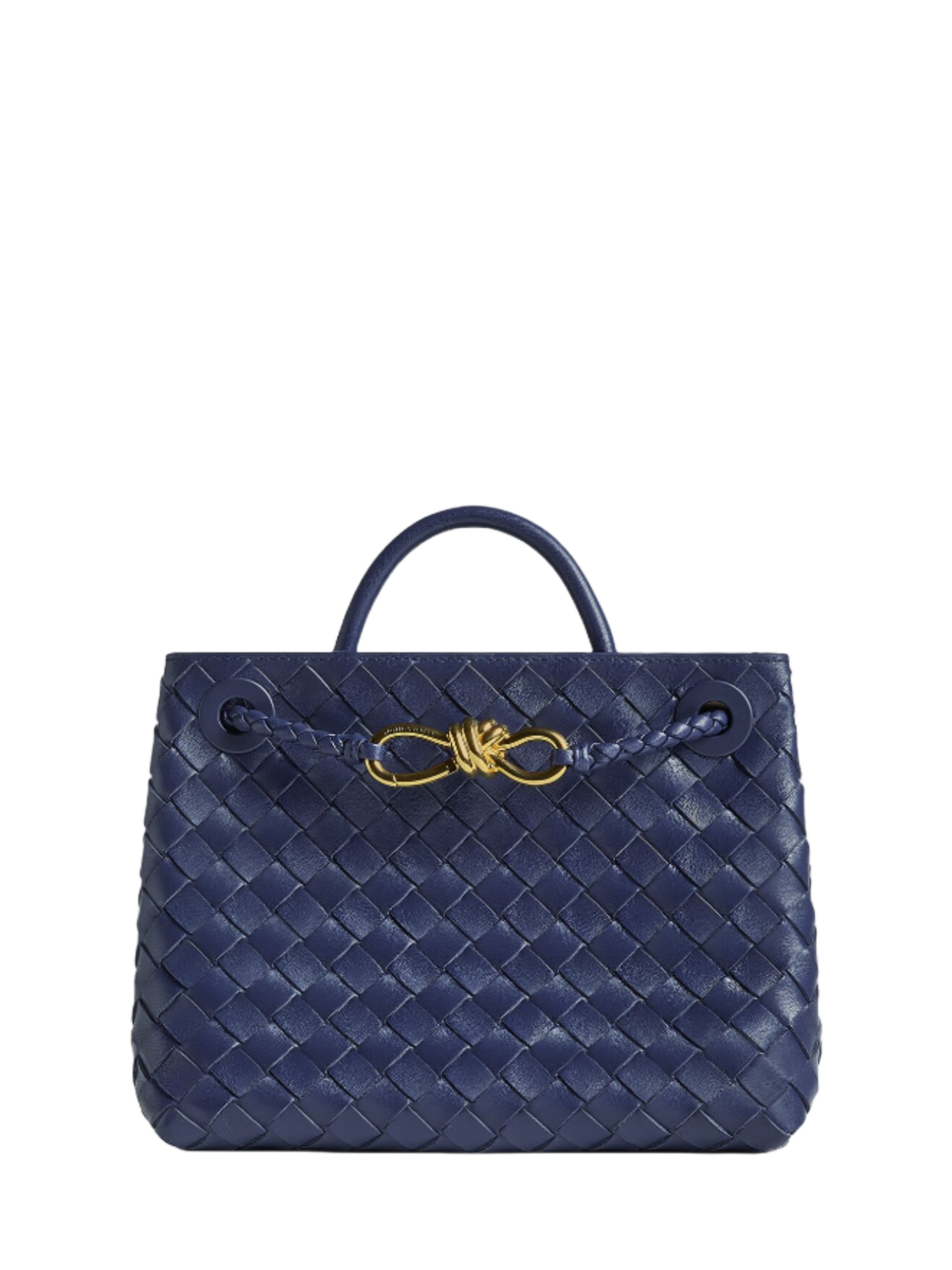 Bottega Veneta エレガント Andiamo スモール ハンドバッグ Bottega Veneta - Small Andiamo Black Woven Leather Satchel