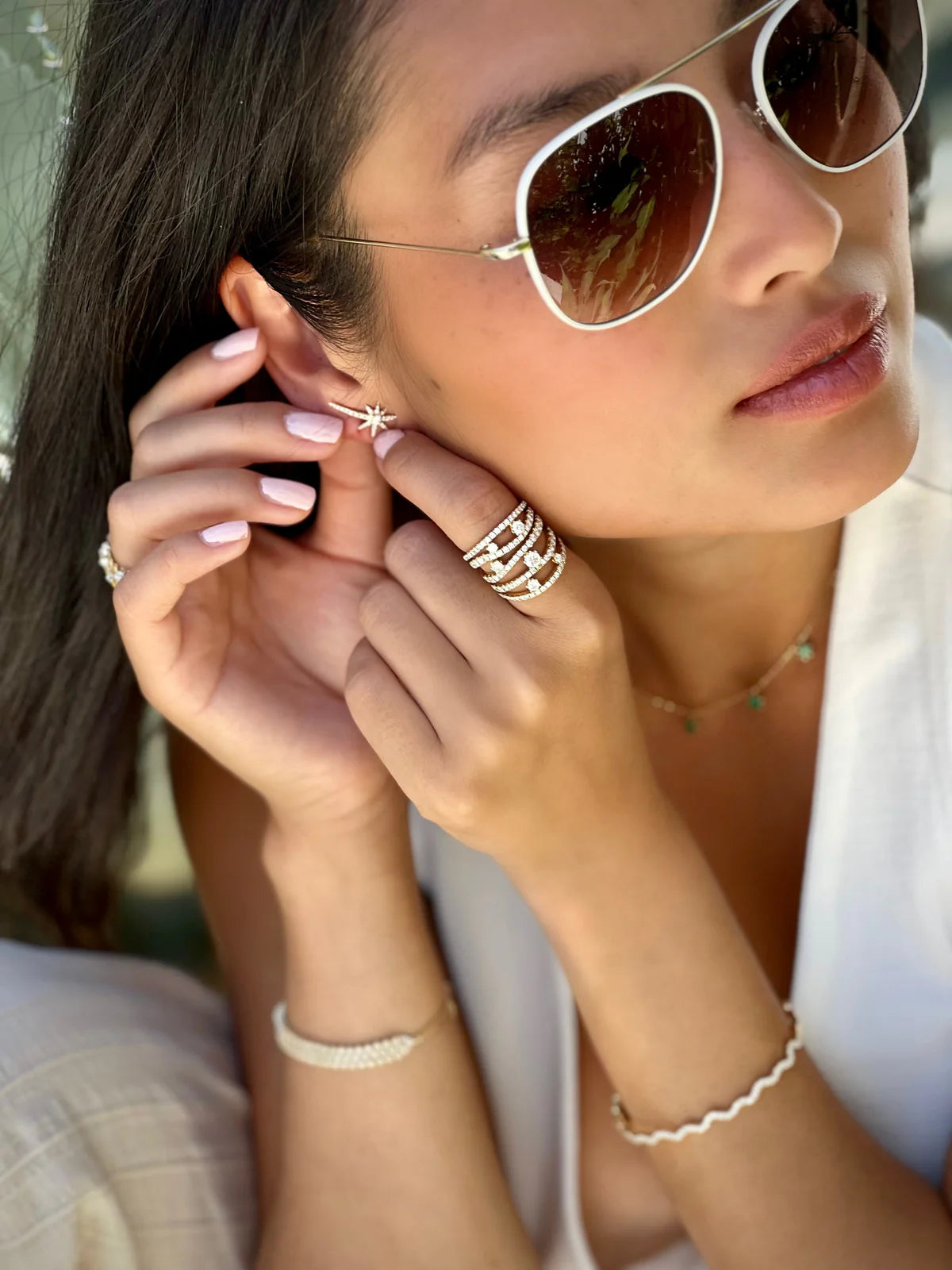 Graziela Diamond Shooting Starburst Earrings