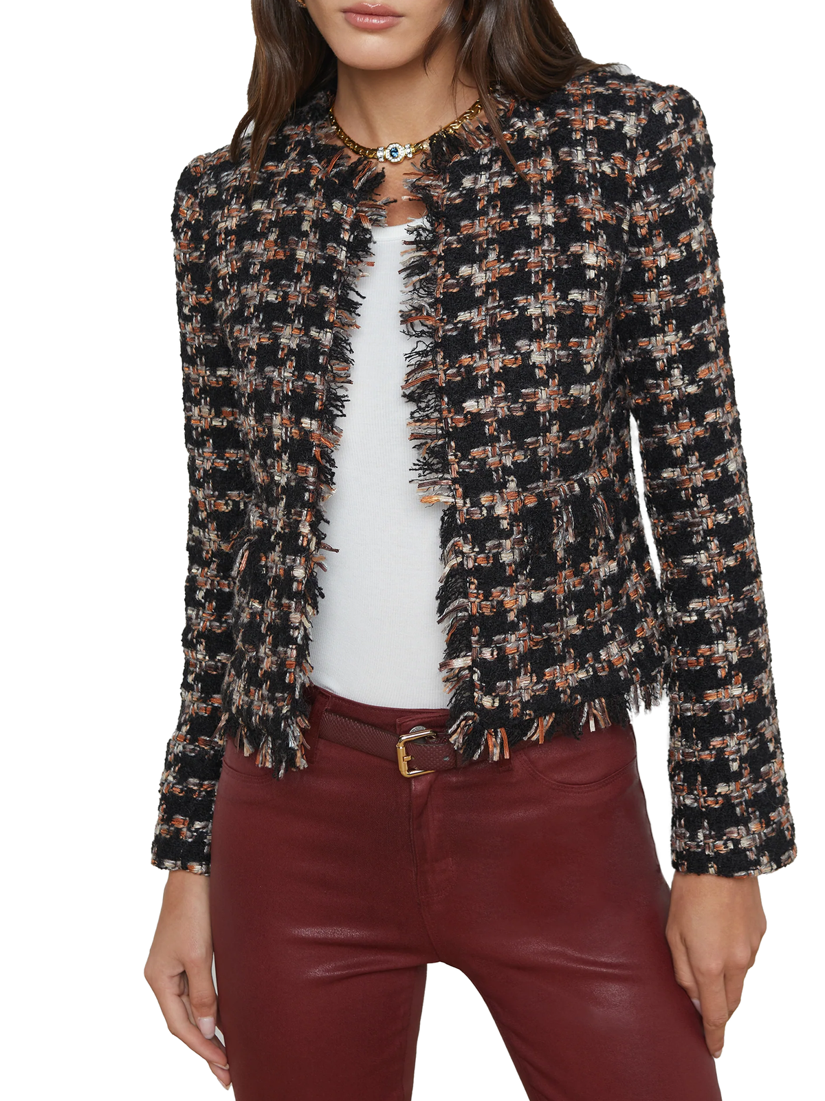 L&#39;AGENCE Angelina Tweed Jacket