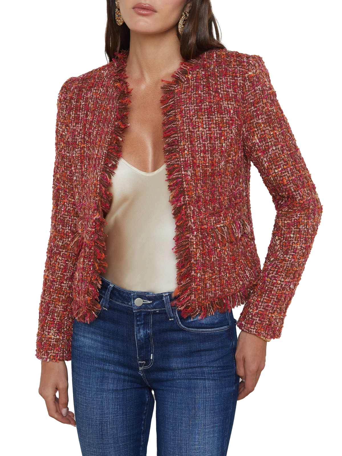 L&#39;AGENCE Angelina Tweed Jacket