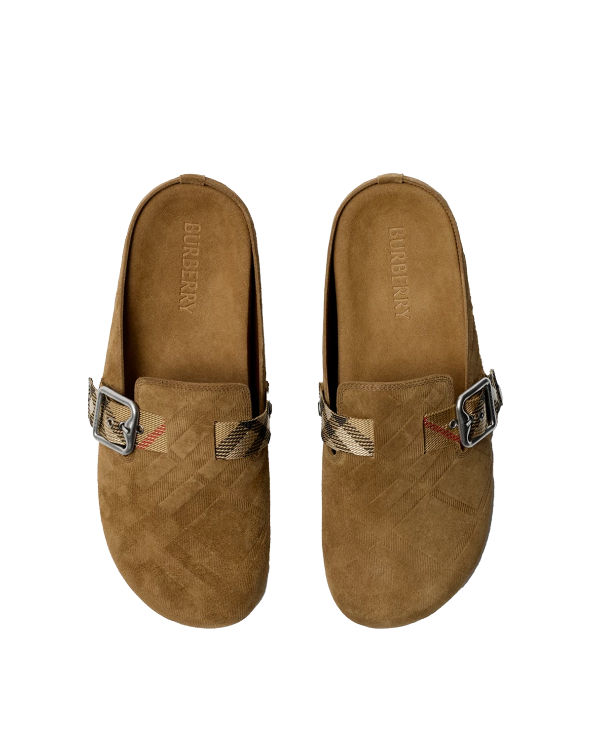 Burberry Check Suede Urchin Clogs