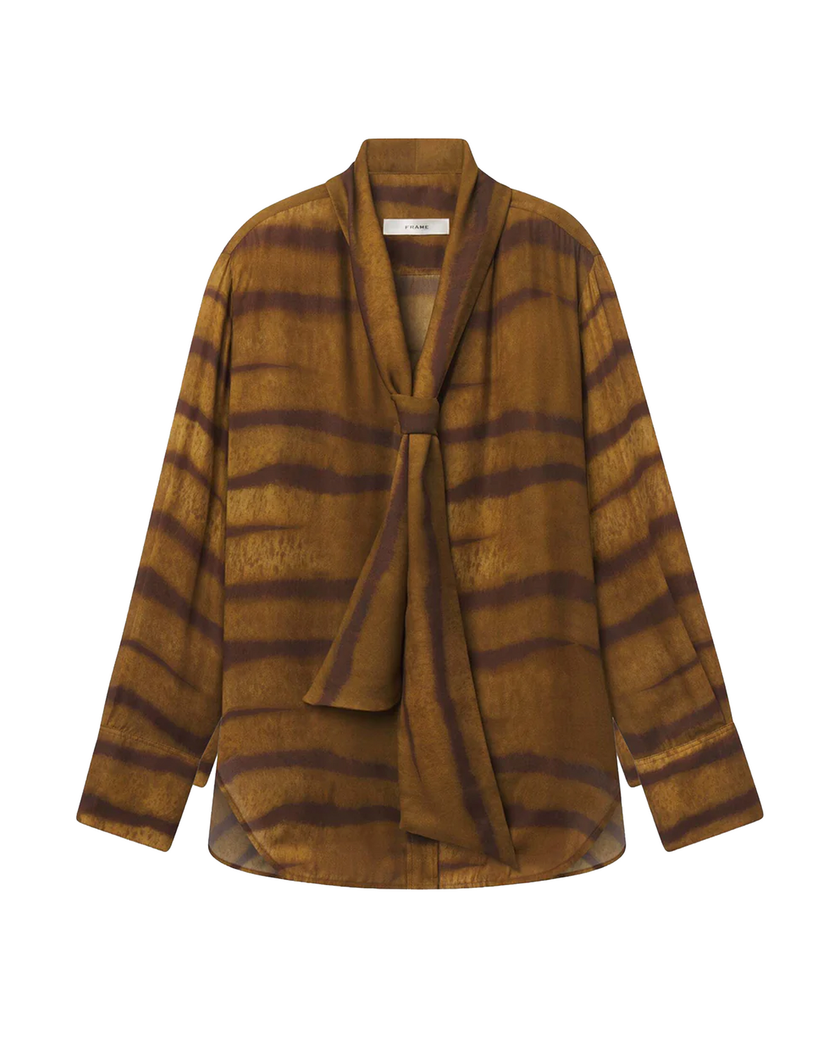 FRAME The Silk Oversized Tie Shirt