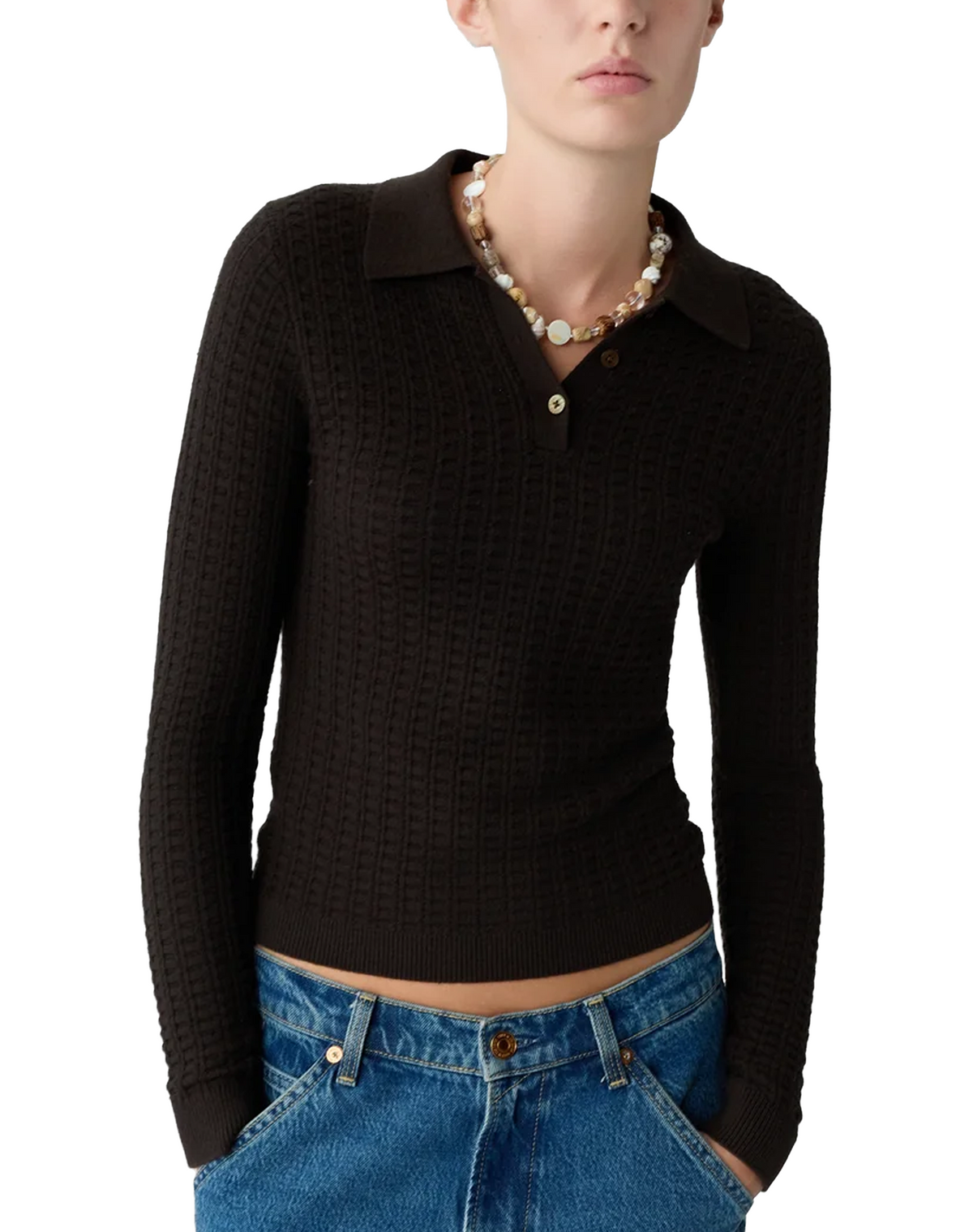 Guest in Residence Shrunken Waffle Polo