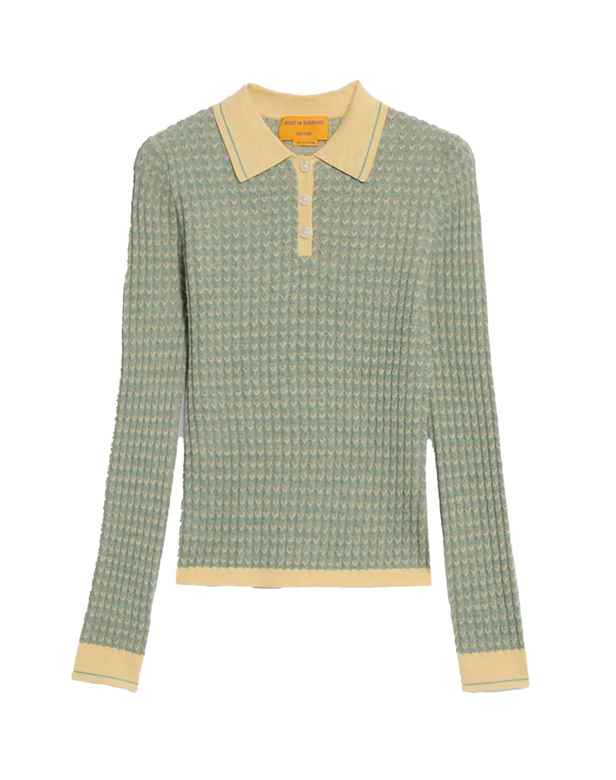 Guest In Residence Chevron Shrunken Polo