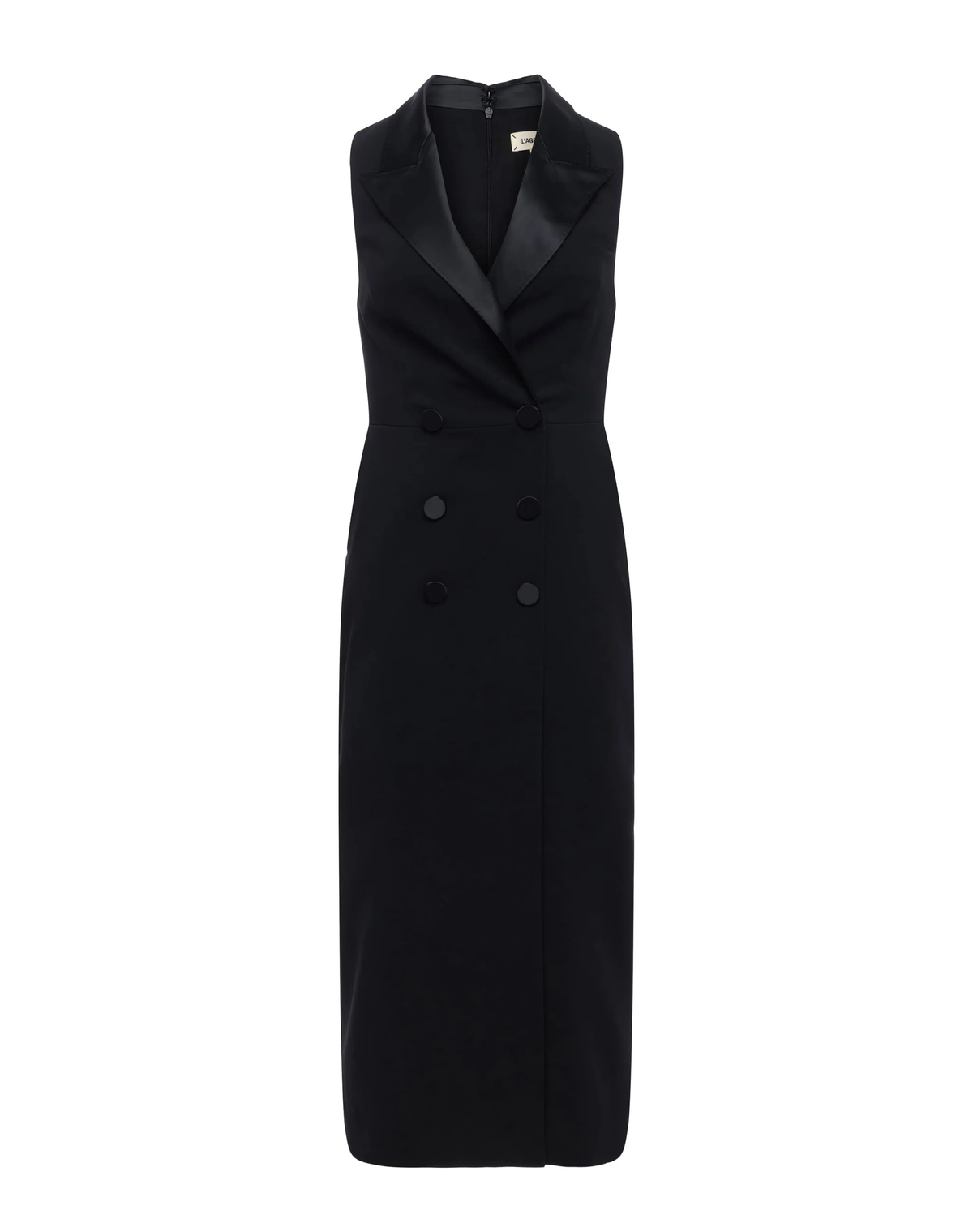 L&#39;AGENCE Catherine Tuxedo Midi Dress