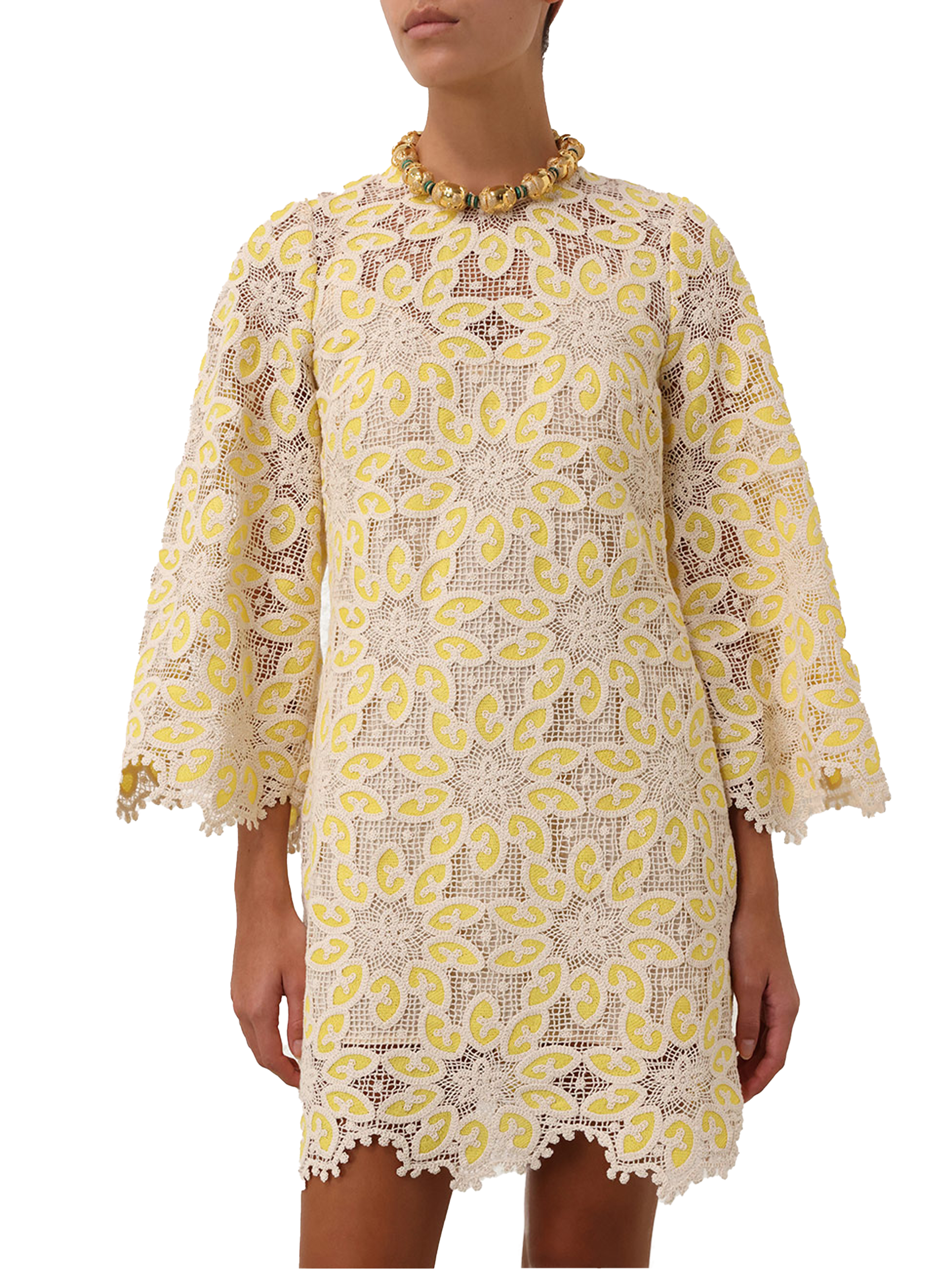 Zimmermann Golden Lace Mini Dress - Joseph Zimmermann Golden Lace Mini Dress - Joseph
