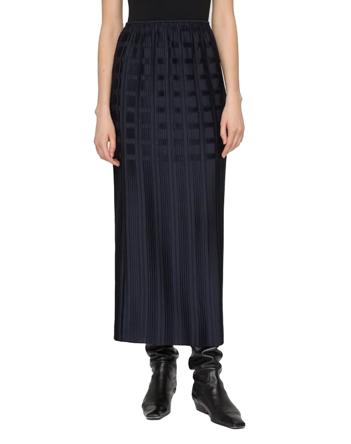 Lafayette 148 Recycled Satin Plissé Skirt