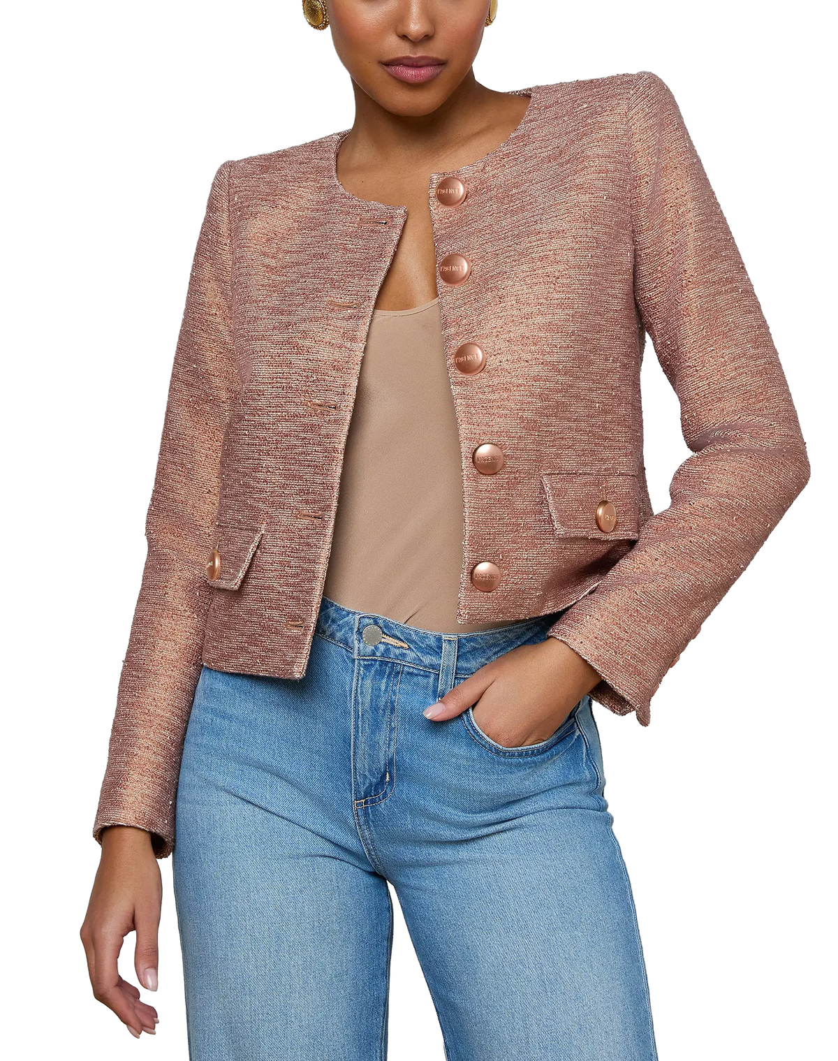 L'AGENCE Zell Tweed Jacket