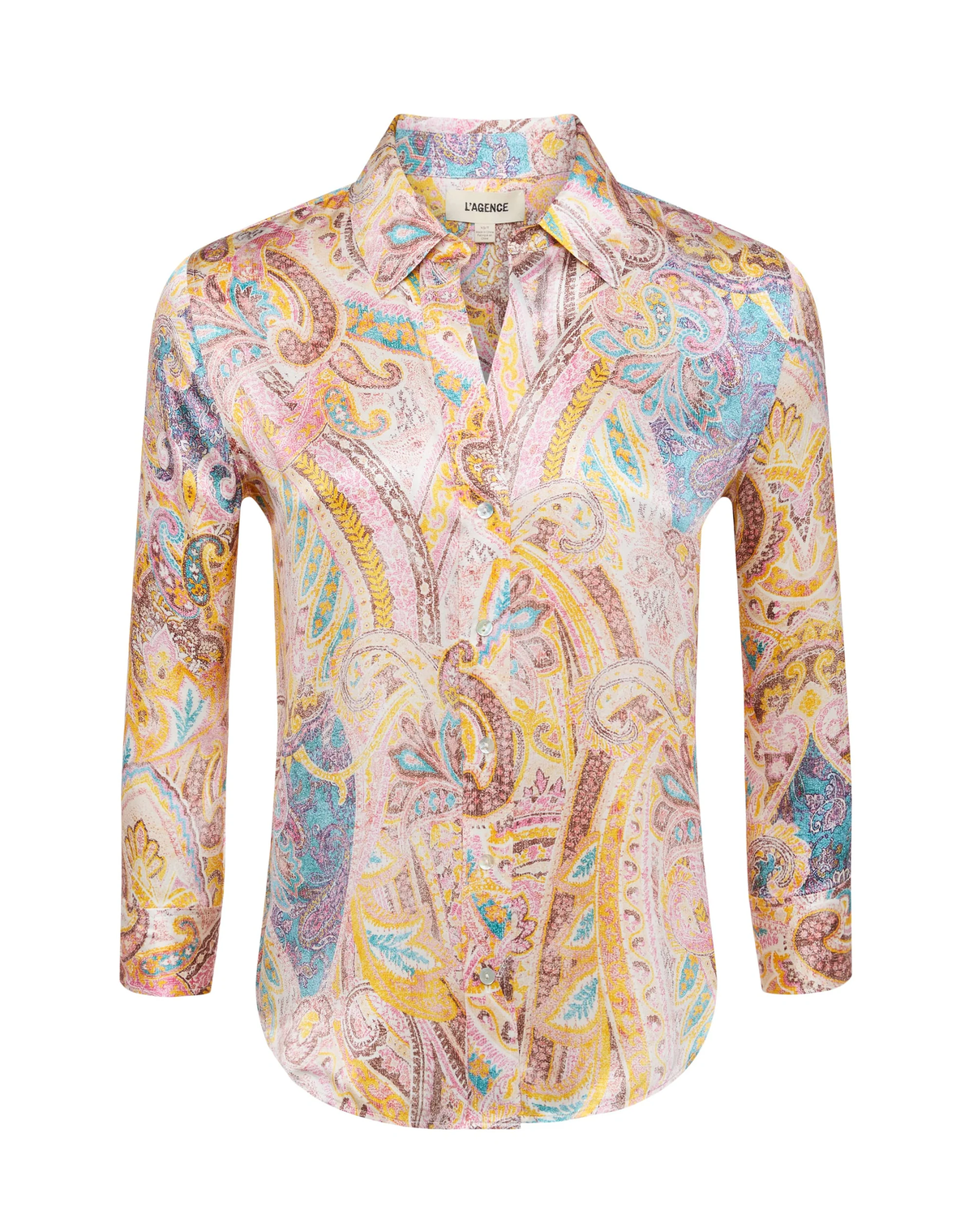 L&#39;AGENCE Dani Silk Blouse