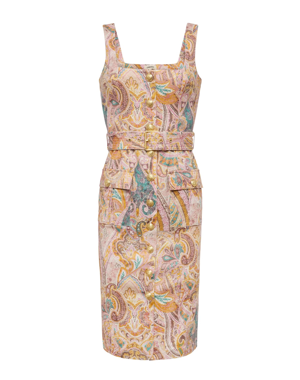 L&#39;AGENCE Idy Button-Front Dress