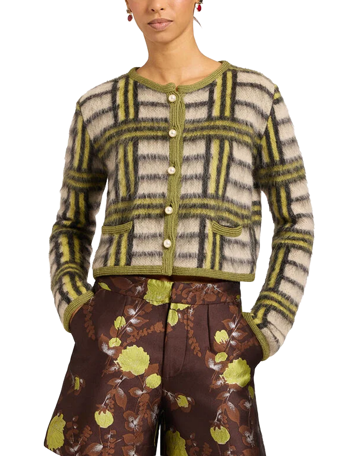 La Double J Check Cardigan