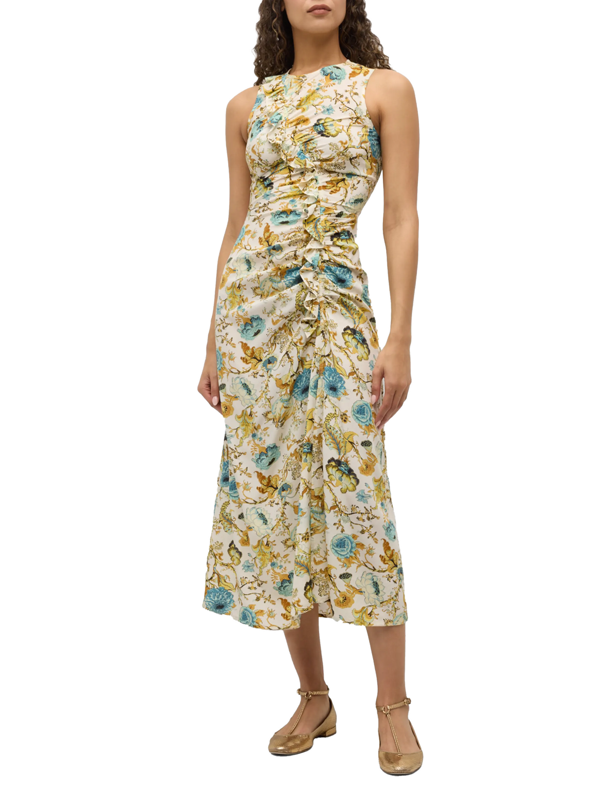 Ulla Johnson Lorna Floral Midi Dress