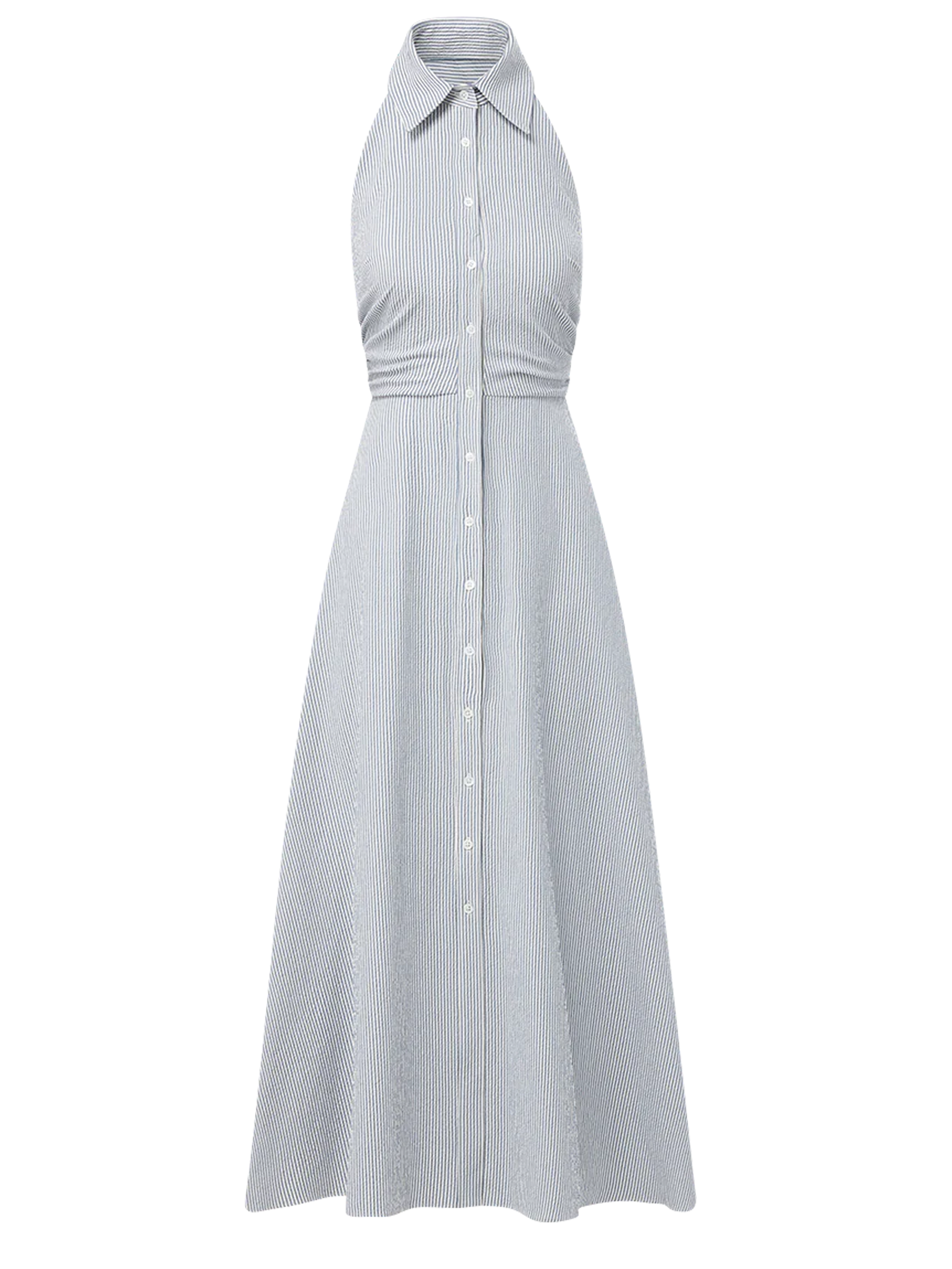 Veronica Beard Mackey Seersucker Halter Dress - Joseph Veronica Beard Mackey Seersucker Halter Dress - Joseph