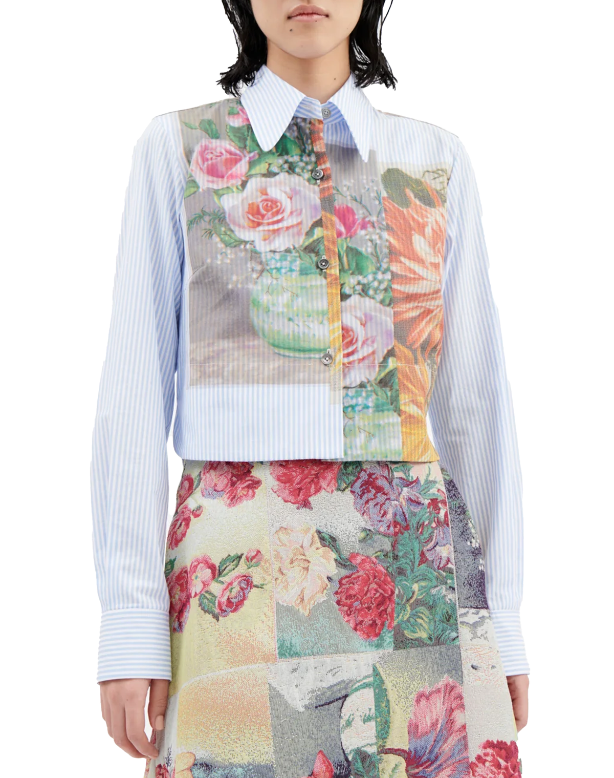 ODEEH Postcard Collage Blouse