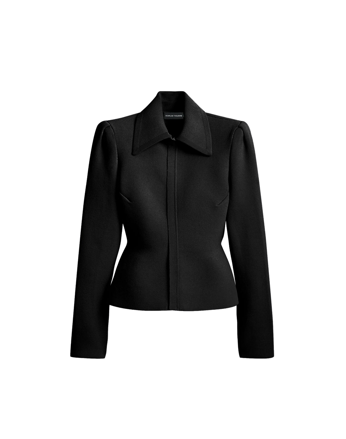 Scanlan Theodore Crepe Knit Peplum Jacket