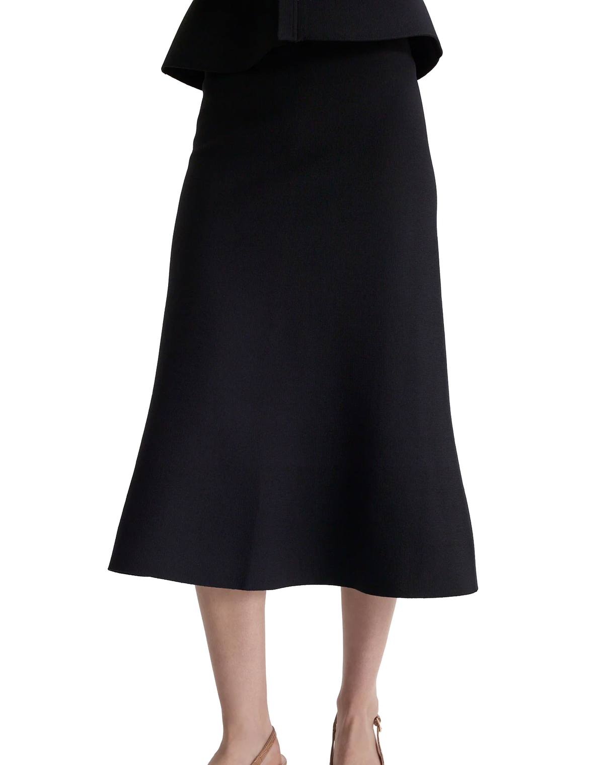 Scanlan Theodore Crepe Knit Soft Hem Skirt