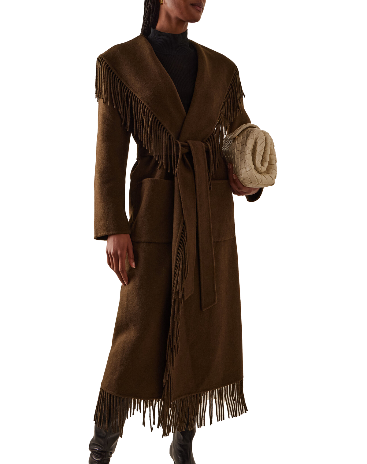 Simkhai Carrie Fringe Robe Coat