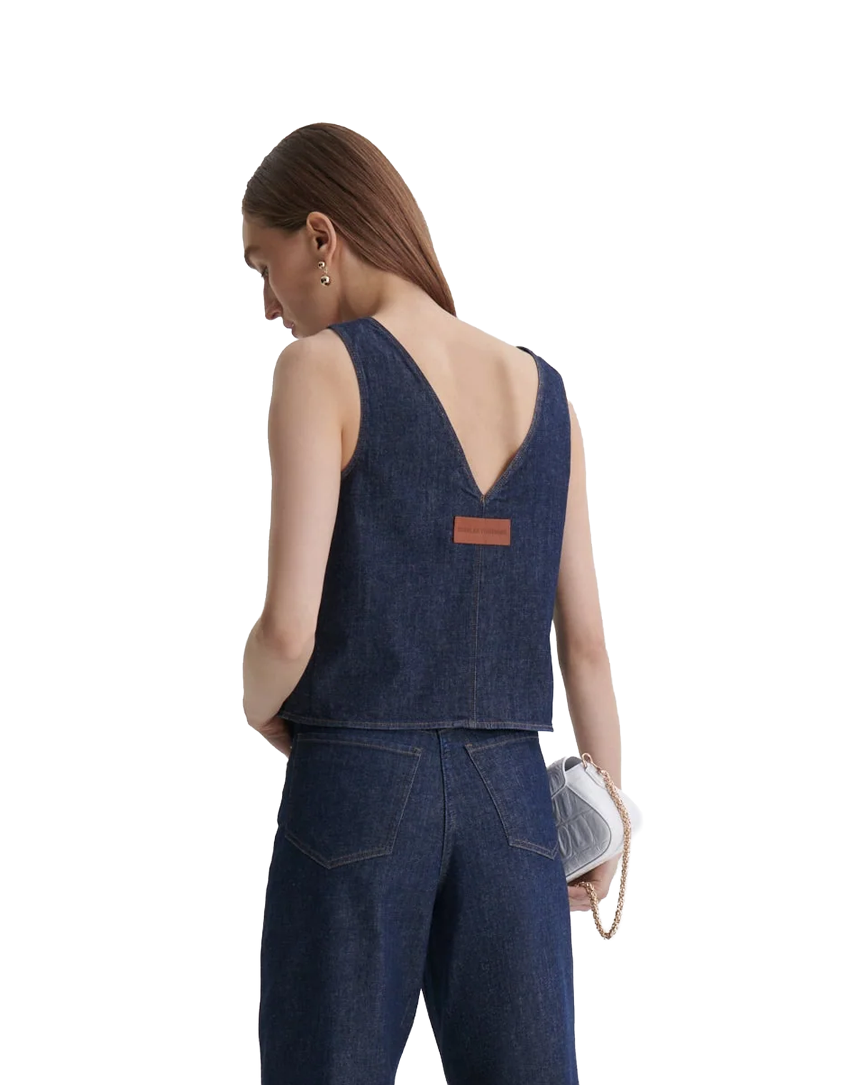 Scanlan Theodore Denim V Neck Tank
