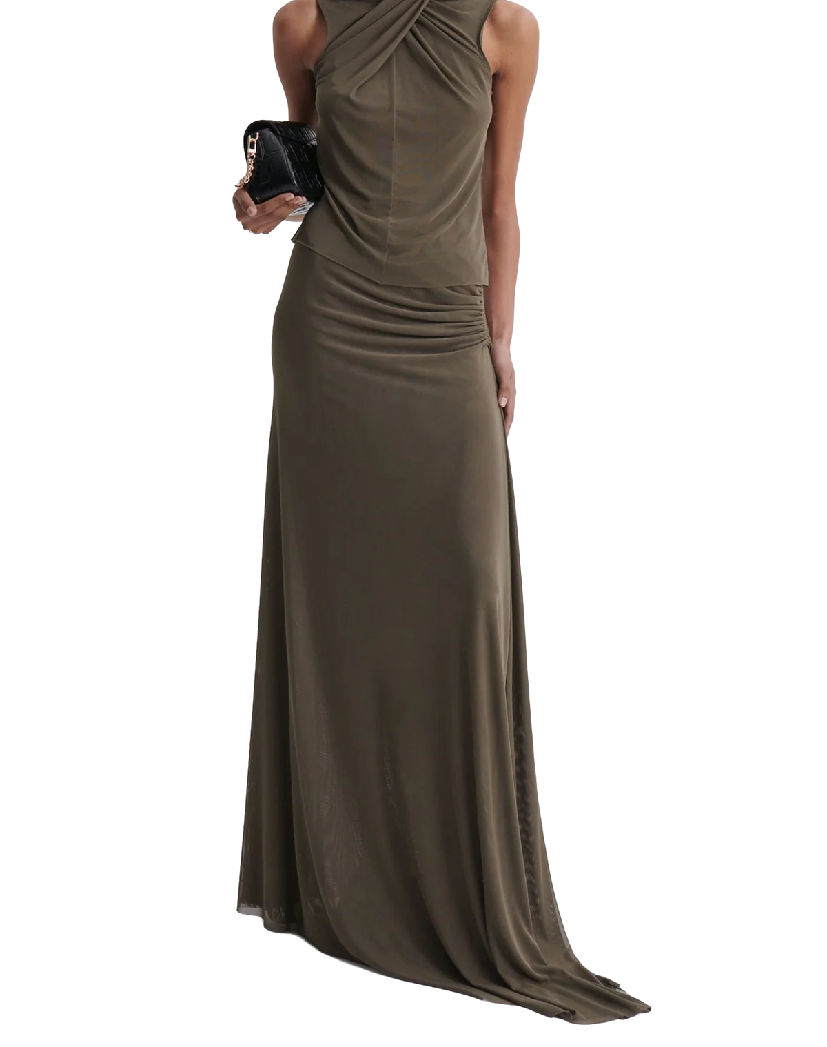 Scanlan Theodore Mesh Draped Skirt