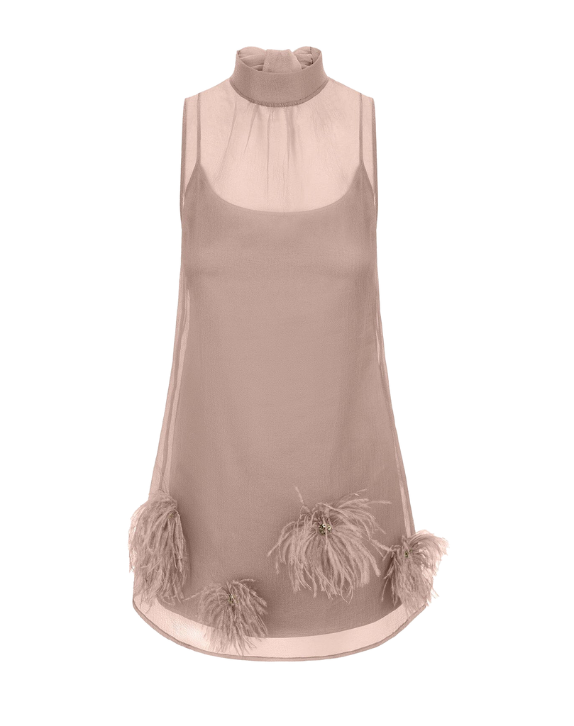 staud albee mini dress Staud beaded Albee Mini Dress - Pink
