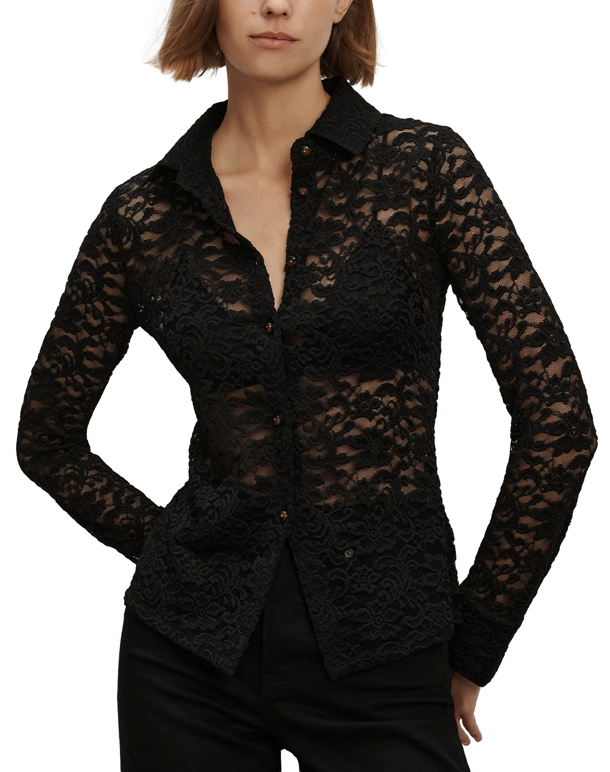 Veronica Beard Wittaker Lace Shirt