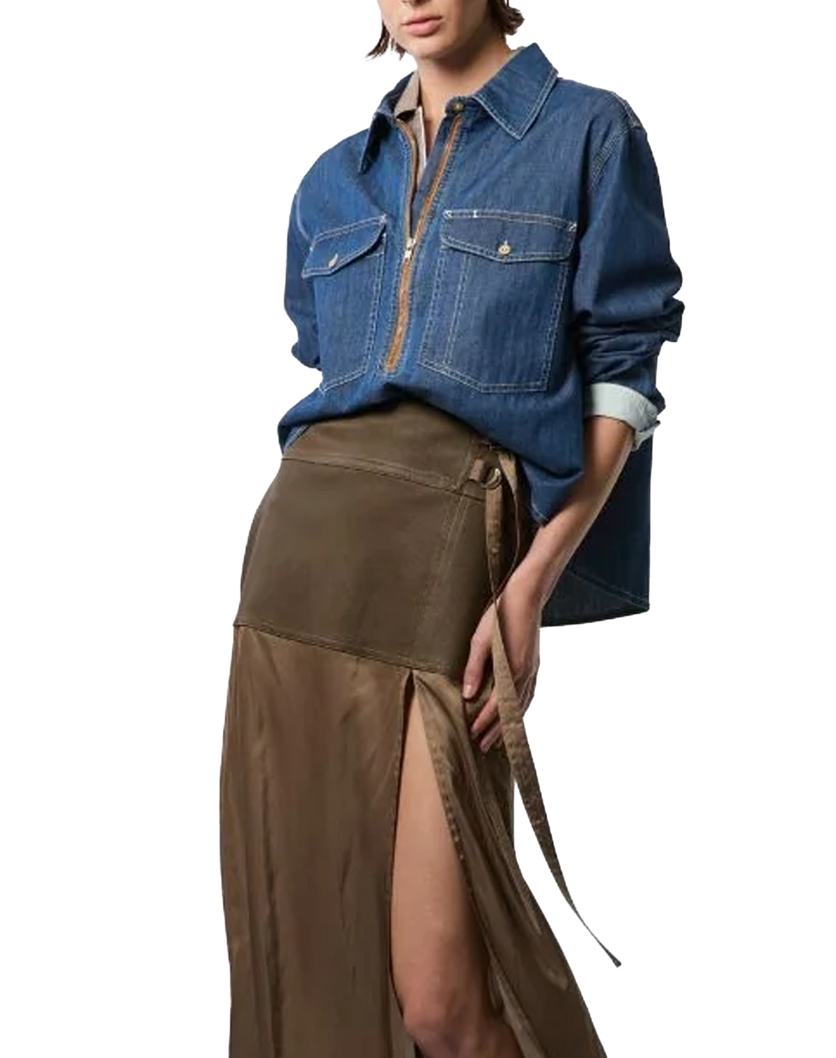 Yigal Azrouël Rose Denim Top