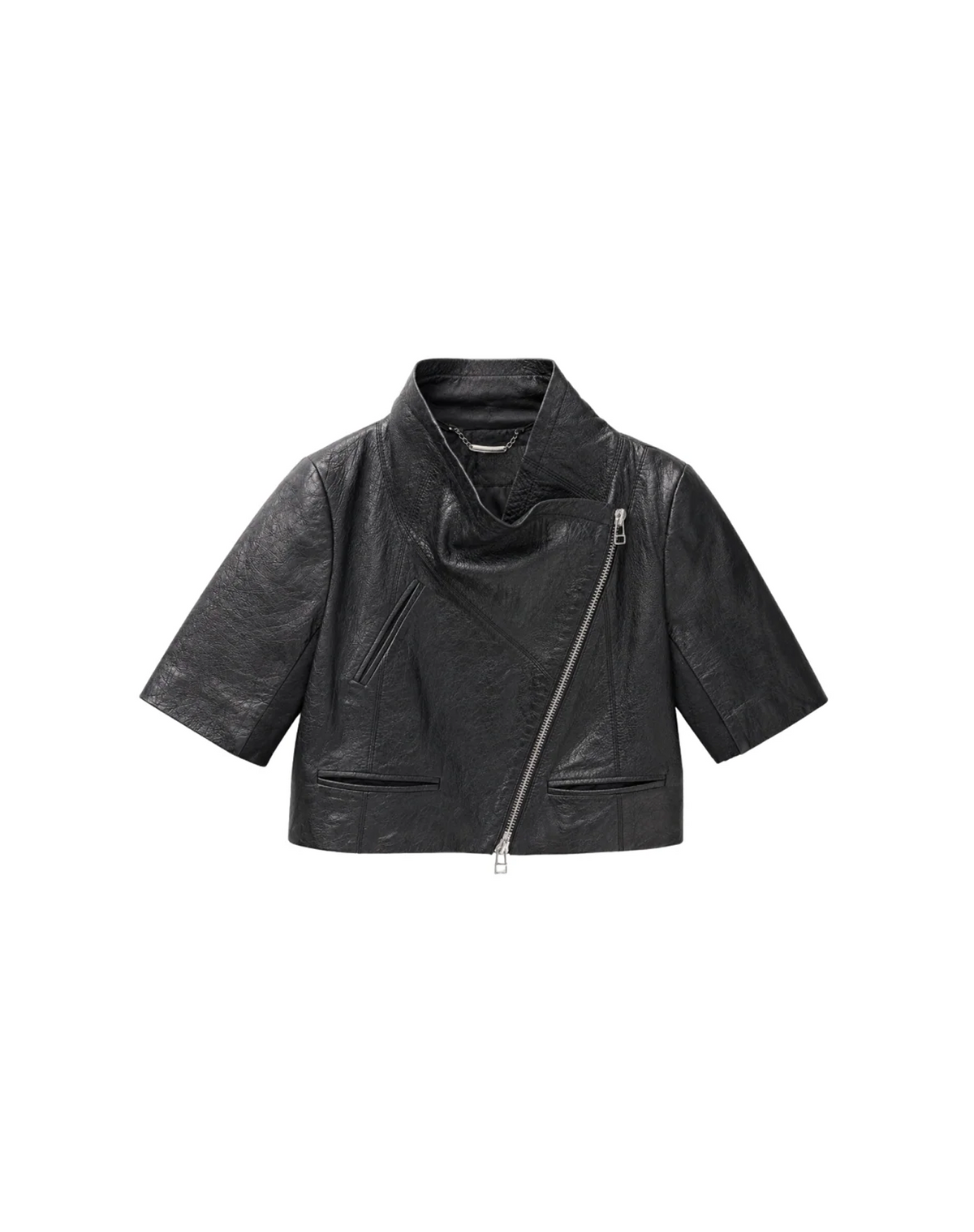 Yigal Arzouël Cropped Leather Jacket