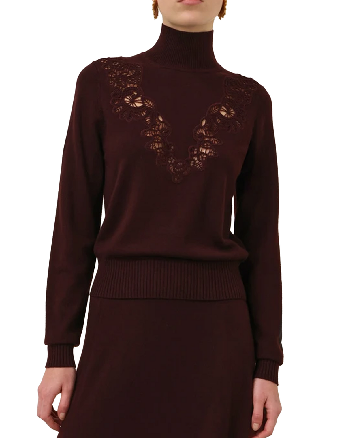 Zimmermann Valiant Lace Turtleneck