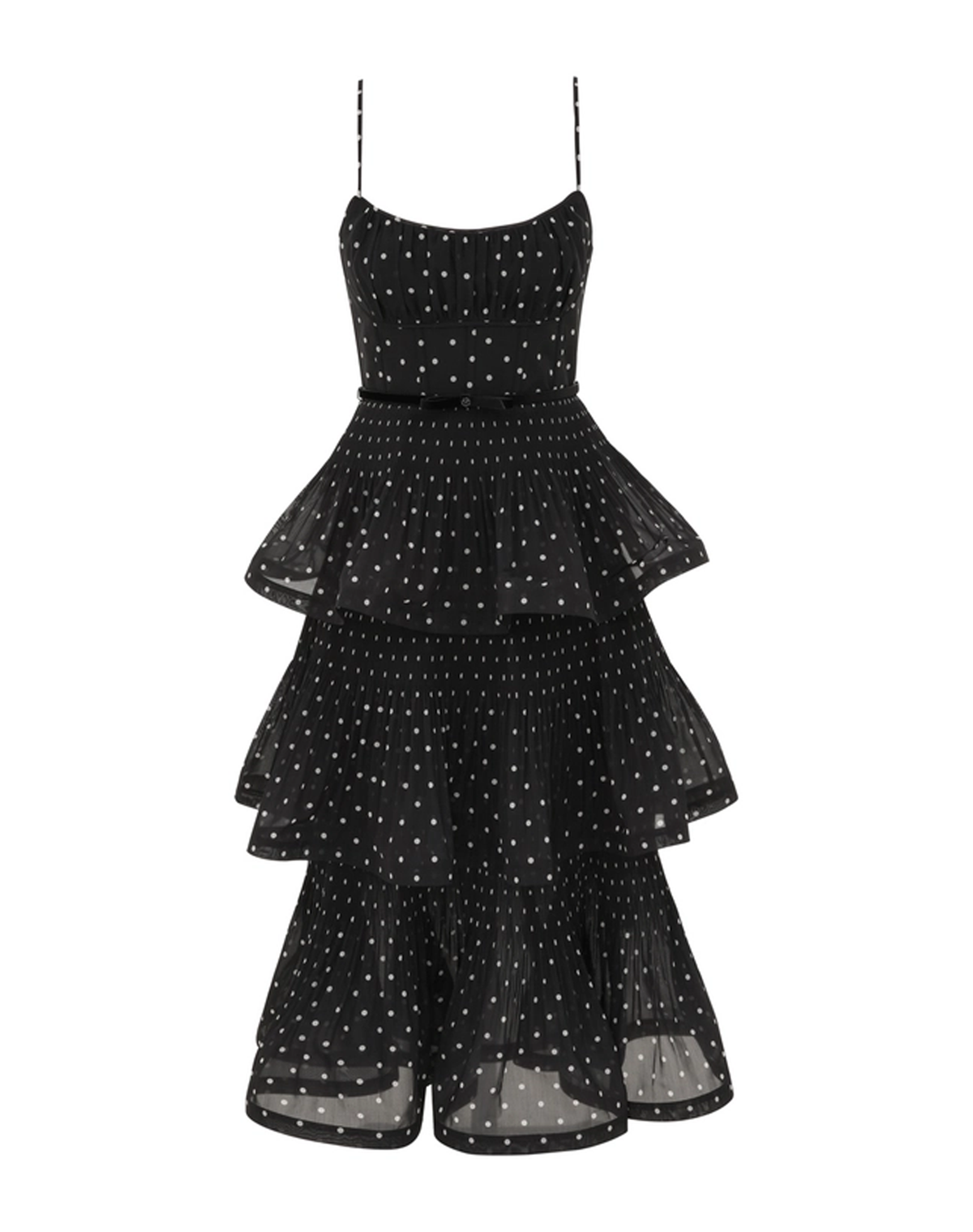 Zimmermann Pleated Tiered Midi Dress
