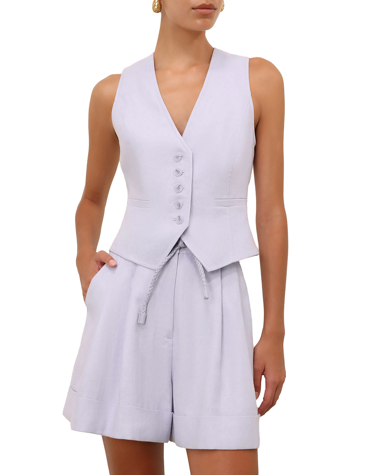 Zimmermann Luna Linen Tailored Short