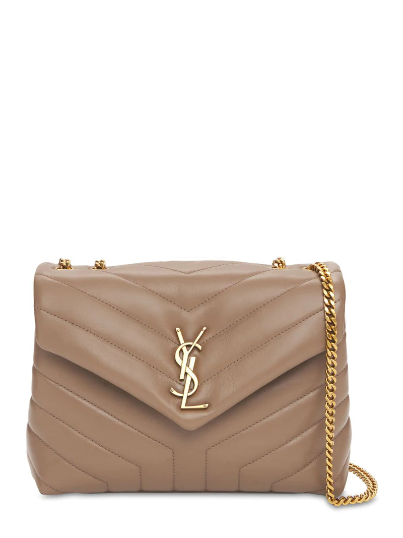 Saint Laurent Small Loulou Bag Dark Beige